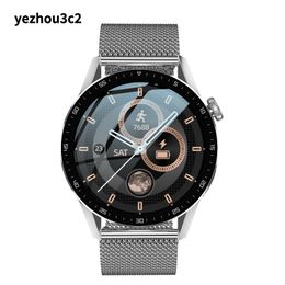 YEZHOU2 grand écran rond cadran élégant montre intelligente avec appels Bluetooth fréquence cardiaque sport paiement hors ligne bande NFC glycémie