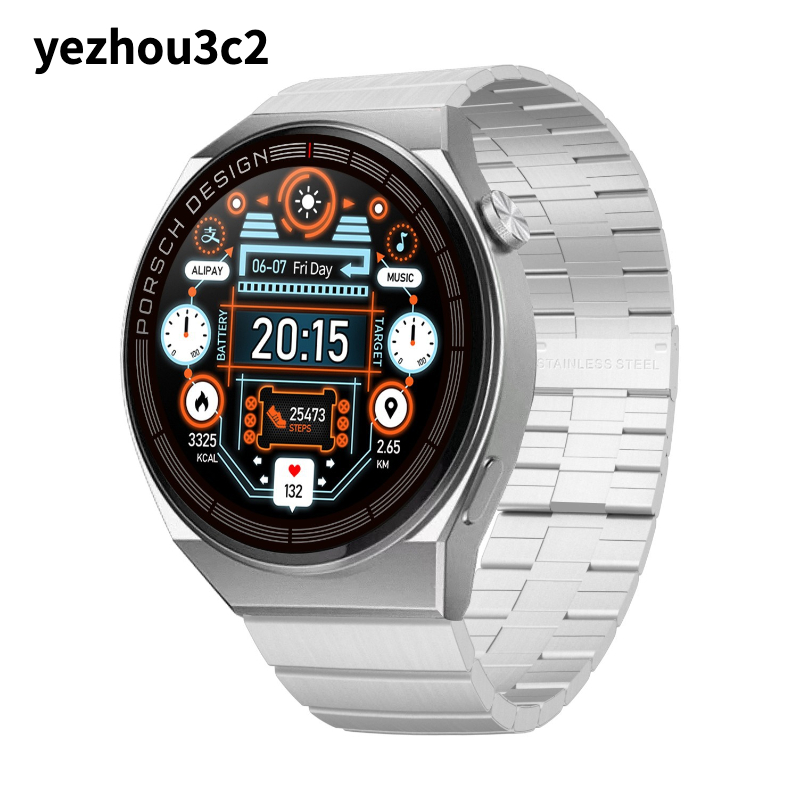 Yezhou2 MD3 Max trådlös smart klocka med GT3Pro HD stor skärm offline betalning NFC Bluetooth Calling Round Smartwatches