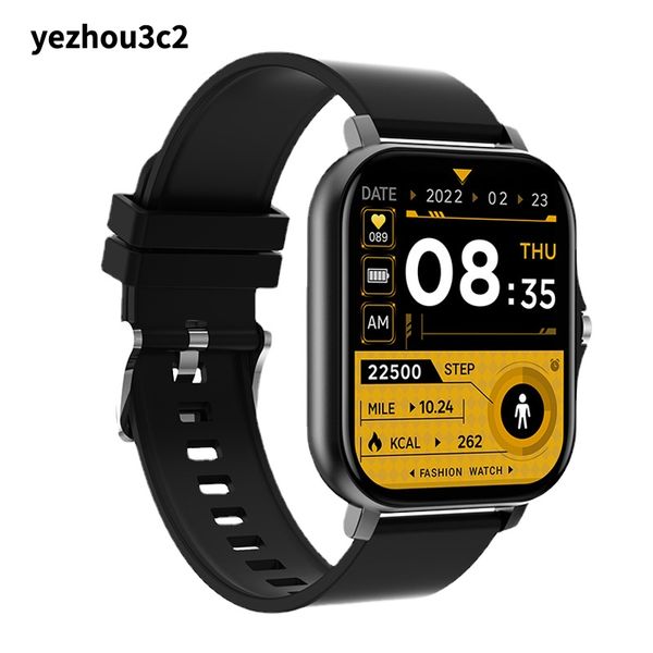 Yezhou2 Écran Tactile Santé Glycémie Montre Intelligente Avec Détection De Fréquence Cardiaque Multifonction Étanche Appel Bluetooth Dynamique Pour Le Sport