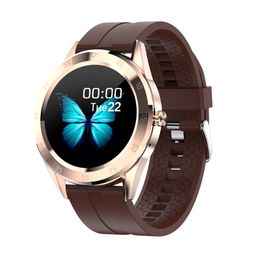 Yezhou2 Y10 Gold Color Bluetooth Touchscreen Smart Watch met Bluetooth Calling Heart Roep Blood Drukmonitoring Multi Sport