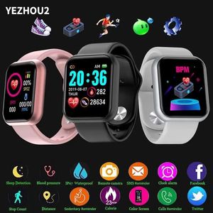 YEZHOU2 Y68 D20 SmartWatch Fitness Bracelet Pression Artérielle Moniteur de Fréquence Cardiaque Podomètre Cardio Bracelet Hommes Femmes Montre Intelligente pour IOS Android