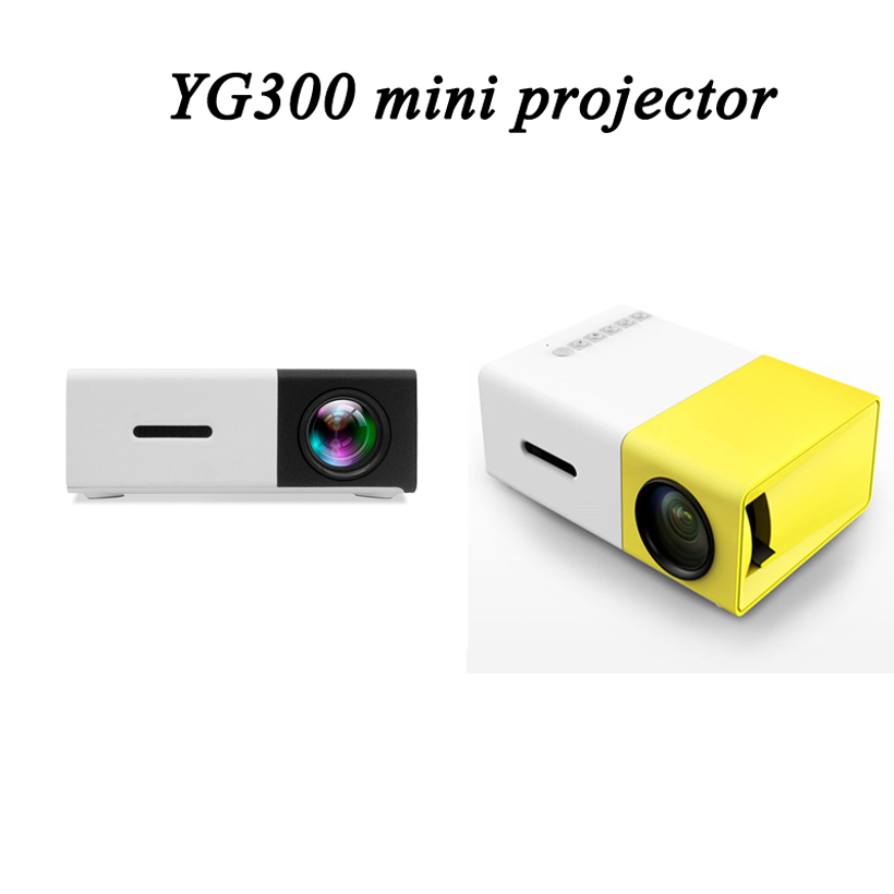 YG300 Projector LCD LED Portable Mini Projector 320 × 240 بكسل Media Laamp Player Player Cinema