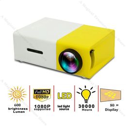 YG300 Mini-projector Contrast Ondersteunt 1080P Compatibele USB Audio Draagbare Home Media Videospeler 240125