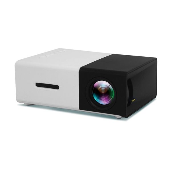 YG300 YG-300 LCD LED Mini proyector portátil 400-600LM 1080p Video 320 x 240 Pixel Media Lámpara LED Reproductor de protectores para el hogar Diseño de cuna al por mayor
