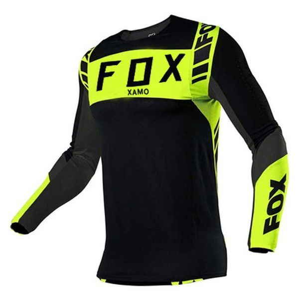 Fox Xamo Bike MTB Cycling T Shirt Mountain Downhill Bike Manga larga Traje de carreras DH MTB Off-Road Motorcycle Jersey Número de nombre personalizado al por mayor