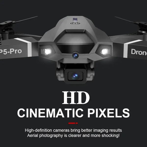 Mini drone pieghevole a 4 assi YH-P5, dotato di doppia fotocamera ad alta definizione 720P da 2,4 GHz, giroscopio a 6 assi, velivolo a 4 assi