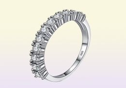 YHAMNI Merk Luxe Eenvoudige Vinger Ring 100 925 Sterling Zilveren Trouwringen voor Vrouwen Diamanten Verlovingsring Sieraden JZR144242938767940