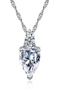 Yhamni hart hanger ketting 925 Sterling zilveren vrouwen kettingen bruiloft diamant kristal kraag colar joodly xn291381479