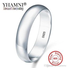 Yhamni Original Natural Real 925 STERLING SILPE MARDAGN BANG RING FINE BIJOUR AMOUR AMANGE DES RIGNES POUR FEMMES MEN SY9259260141