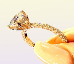 YHAMNI Original réel solide 925 bague en argent rond ovale CZ Diamant fiançailles bracelet de mariage bijoux pour les femmes YZR59158184897353860