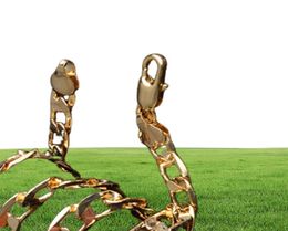 Collar YHAMNI de color oro puro con sello de 18 K, nueva joyería de moda para hombres, Collar de cadena de eslabones clásico completo, collar de moda NX1806530736