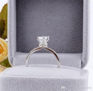 YHAMNI sólida plata 925 anillo de circón 5A anillo de compromiso de lujo para mujer anillos de corona de boda joyería XJZR0502990216