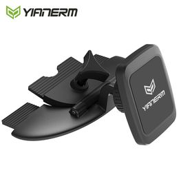 Yianerm Aimant CD Fente Titulaire pour Téléphone De Voiture Pour iPhone X Xs Max 7 8 Plus Magnétique De Voiture Support De Téléphone Support Pour Samsung S8 S9 Plus