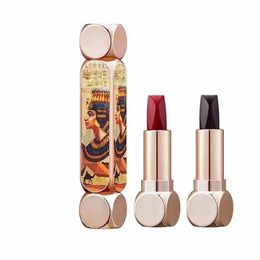 Yiber Sexy Red Lipstick 6 colores Un tubo Black Rose Veet Hidratante Tacto sedoso Colores completos Labios Maquillaje Impermeable Duradero L880 #