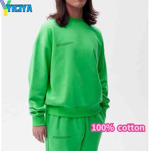 Yiciya Jogging sweat survêtement 100% coton biologique pantalon deux pièces ensemble femmes sport couture costume sweats