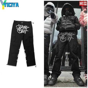 YICIYA Herenbroek Minus Two Cargo Harajuku MINUSTWO Casual losse punk rock rechte wijde pijpen broek streetwear Y2K broek retro straattrend overalls