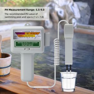 Yieryi 2 en 1 pH CL2 mètre piscine spa moniteur chlore Tester PC101 Aquarium Hot Spring Water Quality Dispositif analytique
