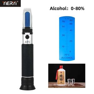 yieryi handheld 0-80% alcohol refractometer voor geestenhuishoudende drank brouwen brouwen refractometer concentratiedetector