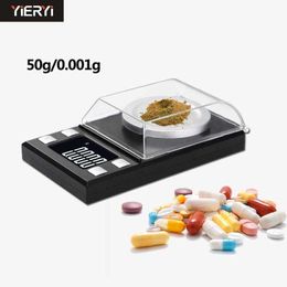 Yieryi LCD Digital 0.001g joyería llamada laboratorio de medicina portátil de alta precisión peso miligramo balanza electrónica 210927
