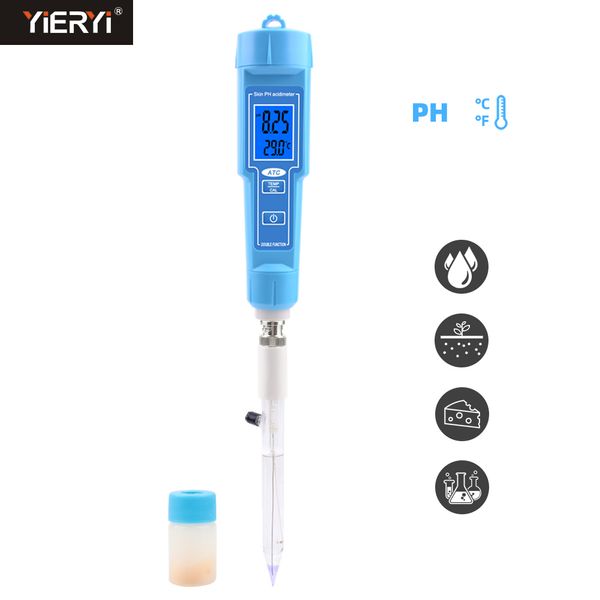 Yieryi nouveau ph-61181 pH mètre température Testeur de qualité d'eau stylo Testeur de pH du sol pour le laboratoire