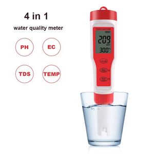 TDS PH Mètre EC Température Mètres Numérique Moniteur de Qualité de L'eau Testeur pour Piscines Eau Potable Aquariums
