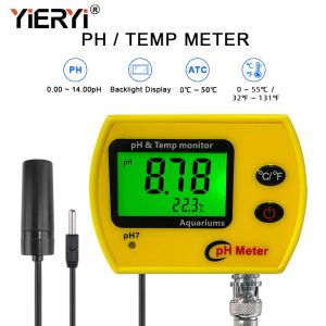 Yieryi Ph mètre avec rétro-éclairage en ligne Ph-991 Aquarium Ph Tester Tempile Monitor Aciméter durable outil pour le réservoir de natation