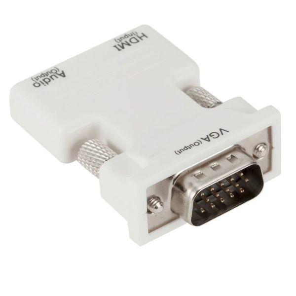 YIGETOHDE 1080P VGA TO HDMI-Compatble Converter HDMI Compatible to VGA Adaptateur avec puissance audio pour le projecteur d'ordinateur portable HDTV PC PS3