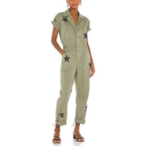 Yihao Nieuwe Zomer Jumpsuit Zacht Denim Mode Geometrische Vrouwen Knop