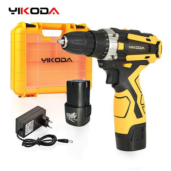 YIKODA 1216.821V tournevis électrique perceuse sans fil deux vitesses batterie au Lithium Rechargeable Mini pilote outils électriques ménagers 240131