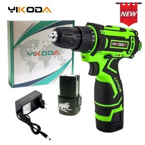 Yikoda 16.8V Elektrische schroevendraaier Lithium Batterij Oplaadbare draadloze twee snelheid Diy Drill Power Tools Y200321