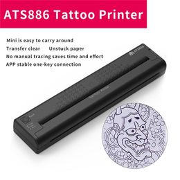 Yilong – imprimante Portable de transfert de tatouage, Bluetooth, réseau intelligent, pochoir, dessin de lignes, copieur d'impression Po, 240227