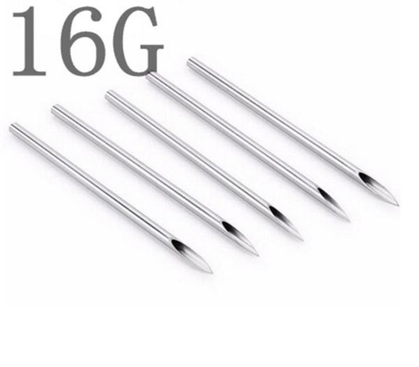 Yilong Tattoo entier 100pcs tatouage stérile Body Piercing Needles 16G Tattoos Supply1333446