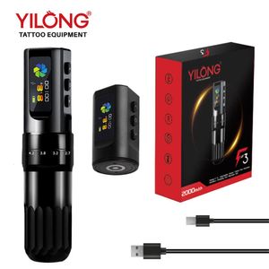 Yilong Wireless Tattoo Machine Pen Portable Réglable Coulage réglable avec moteur de batterie Tatouage de maquillage professionnel de haute qualité 240409