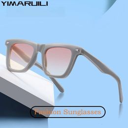 Yimaruili modetrend TR90 gepolariseerd rijden retro vierkant groot formaat optisch recept zonnebrillen mannen en vrouwen L2405
