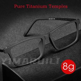 YIMARUILI Ultralichte Mode TR90 Vierkante Brillen Pure Bijziendheid Brillen Optische Brilmontuur Mannen 8822T 240126