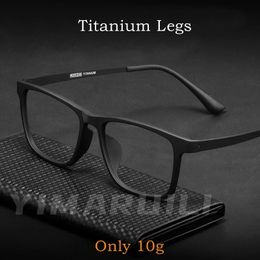 YIMARUILI Ultra Licht Vierkante Comfortabele Grote Brillen Pure Mode Optische Recept Brilmontuur Mannen HR3068 240118