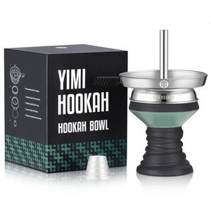 Yimi Hookah Premium Stone Shisha Head met houtskoolhouder Pijpscherm Shisha Bowl Chicha Accessories 240429
