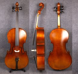 Yinfente 4/4 5 String Cello Full Size Spruce Maple Wood Ebony Cello Parts Free Bag Bow Hand Made