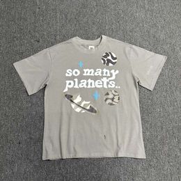 Yingchao Broken Planet High Street BPM mousse Galaxy Planet Limited T-shirt à manches courtes pour hommes et femmes Mode d'été