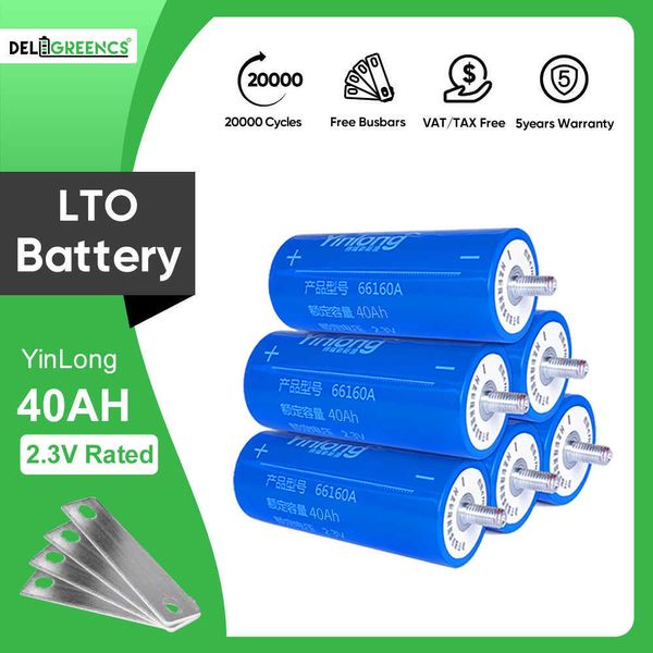 YinLong LTO Batterie 40Ah 12PCS Lithium Titanate Cellules DIY 12V 48V Original pour E-bike Automobiles Bus Railroad Car Car Audio