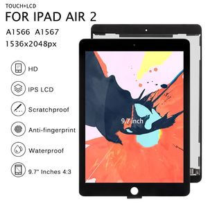 YINWO Tablet PC Schermen Voor iPad Air 2 LCD A1567 A1566 Display Touch Screen Vervanging Digitizer Assembly277N