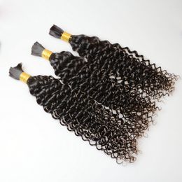 Yirubeauty Brazilian Human Hair Bulks Kinky Curly 8-30inch natuurlijke kleur Peruaanse Indiase haarproducten