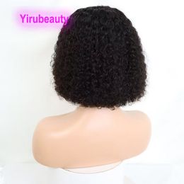 Yirubeauty Indian 13x4 Lace Front Bob Wig Yirubeauty Water Wave Deep Curly 10-16inch 180% 210% dichtheid