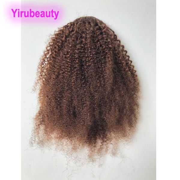 Yirubeauty queue de cheval malaisienne Extensions de cheveux 4 # couleur Afro crépus bouclés 10-20 pouces queues de cheval quatre couleurs en gros