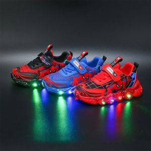 YISHEN Zapatillas Anakanak Sepatu Fashion Menyala LED para Anak Lakilaki dan Perempuan Bersinar Gaya Berjalan 220611