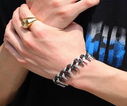Yishop4u twotone cône étalon pointes rivet cuivre punk rock bracelets bracelets pour femmes hommes iced out cubic zirconia bracelet hip hop8395609