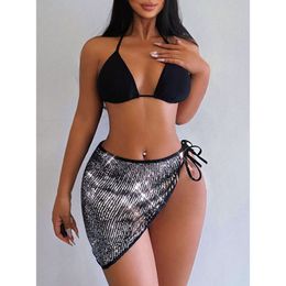 Yisiman 24 nieuwe driedelige sexy dames bikini pittig meisje pailletten rok badmode