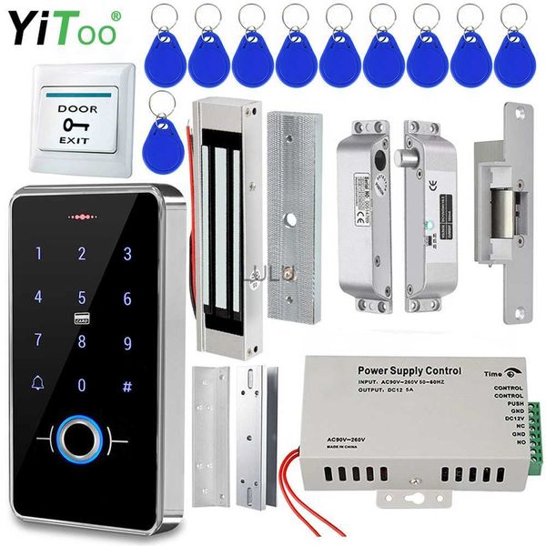 YiToo RFID système de contrôle d'accès par empreinte digitale serrure de porte IP68 entièrement étanche ensemble de serrure électrique pour la maison sûre en plein air HKD230824