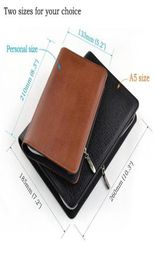 Yiwi Logo Aangepast Notebook A5 A6 Business Binder Zipper Bag PU Leather Organizer Planner met rekenmachine of memo Pads8476314