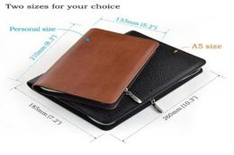 Yiwi Logo Aangepast Notebook A5 A6 Business Binder Zipper Bag PU Leather Organizer Planner met rekenmachine of memo Pads1814772